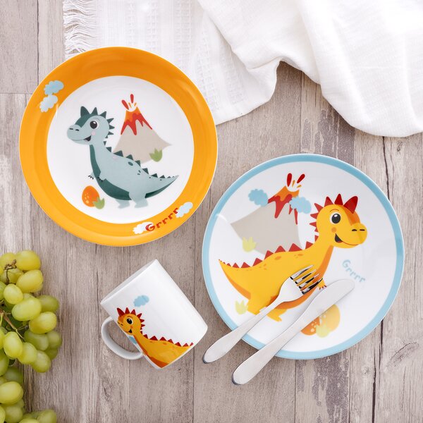 Hluboký dětský talíř DINO pr. 19 cm