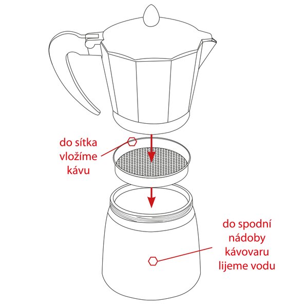 Moka konvička 0,13 l