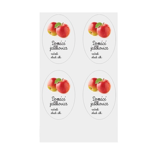 Samolepky na láhve Domácí jablkovice