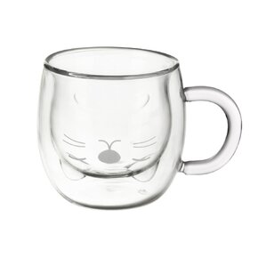 Dvoustěnný hrnek DOUBLE kočka 0,3 l